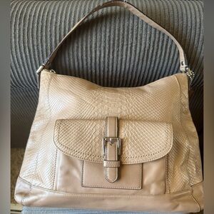 Coach F31283 Charlie Python Hobo Handbag Beige/Camel Color $498.00